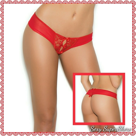 Sexy SuperShero Other - 🆕 💖Red Sexy Crotchless panty lingerie
